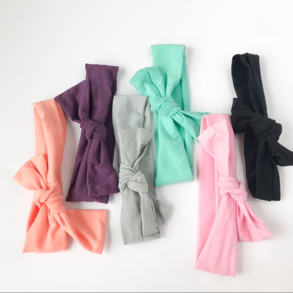 Stretchy little girl/baby head bands/wrap with bow